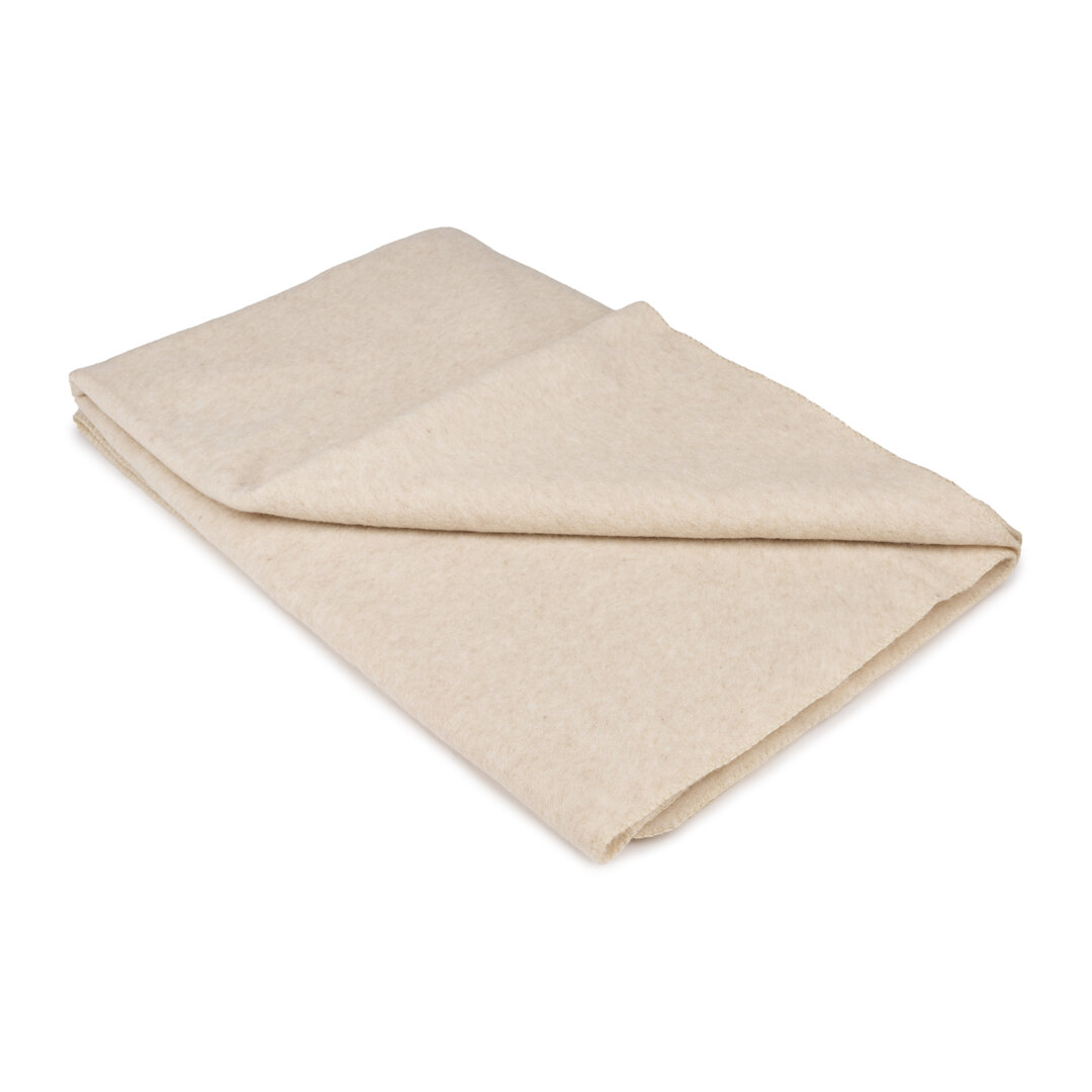 Weiche Wolldecke, beige