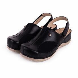 Ledersandalen für Hallux für Damen Livia schwarz