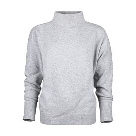 Rollkragenpullover aus Merino Wolle mit Kaschmir Ampio grau