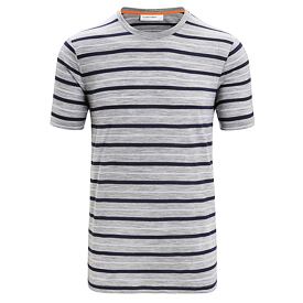 Herrenshirt Merino Blend Wave SS Tee Stripe Icebreaker Metro