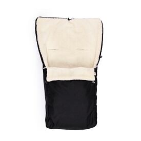 Kinderfußsack mit Schafwolle schwarz