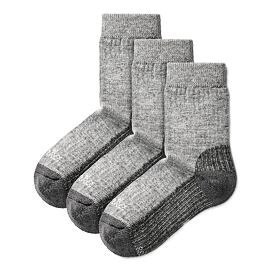 3 Paar Schafwollsocken Merino mit Gesundheitssaum dunkelgrau