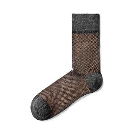 Jacquard-Wollsocken Merino orange
