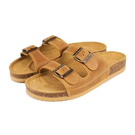 Anatomische Kork-Pantoletten für Damen Linda beige