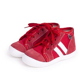 Sneaker aus Leder für Kinder Koko rot
