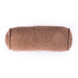 Kissen aus Schafwolle Rolle braun