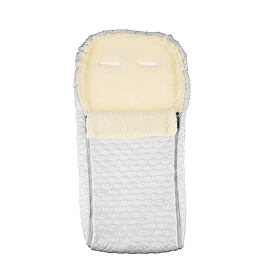 Kinderfußsack mit Merinowolle weiß
