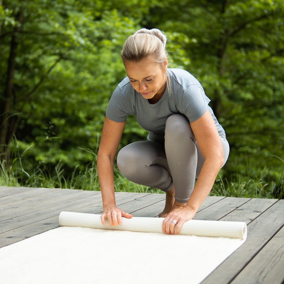 Yogamatte aus Schafwolle Merino