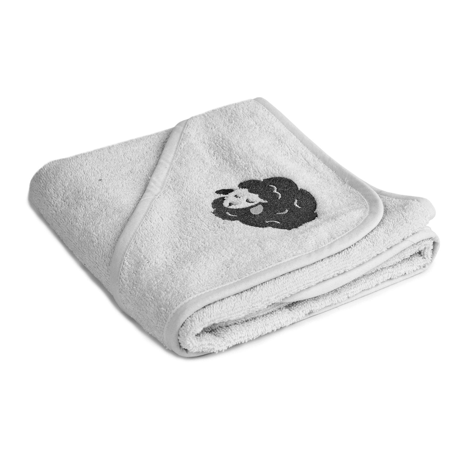Babyhandtuch mit Kapuze grau
