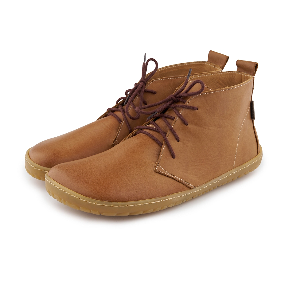 Lederschuhe barefoot für Damen Otilia braun