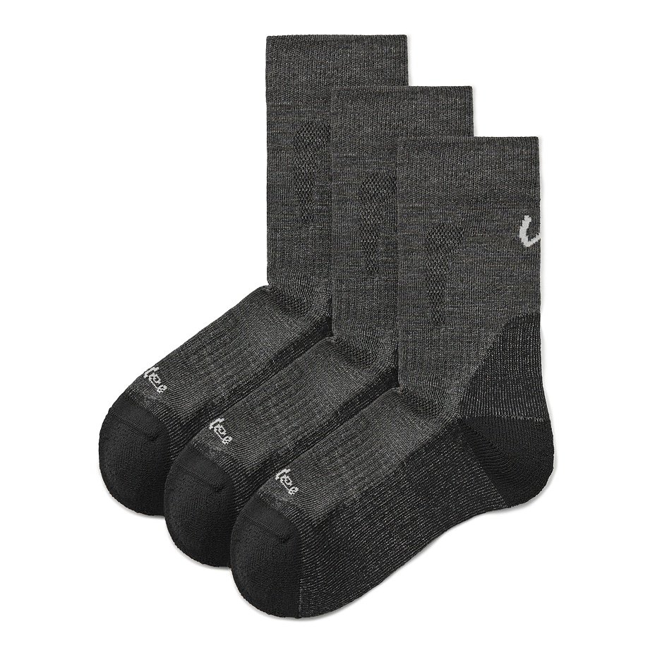 3 Paar Trekking-Merinosocken grau