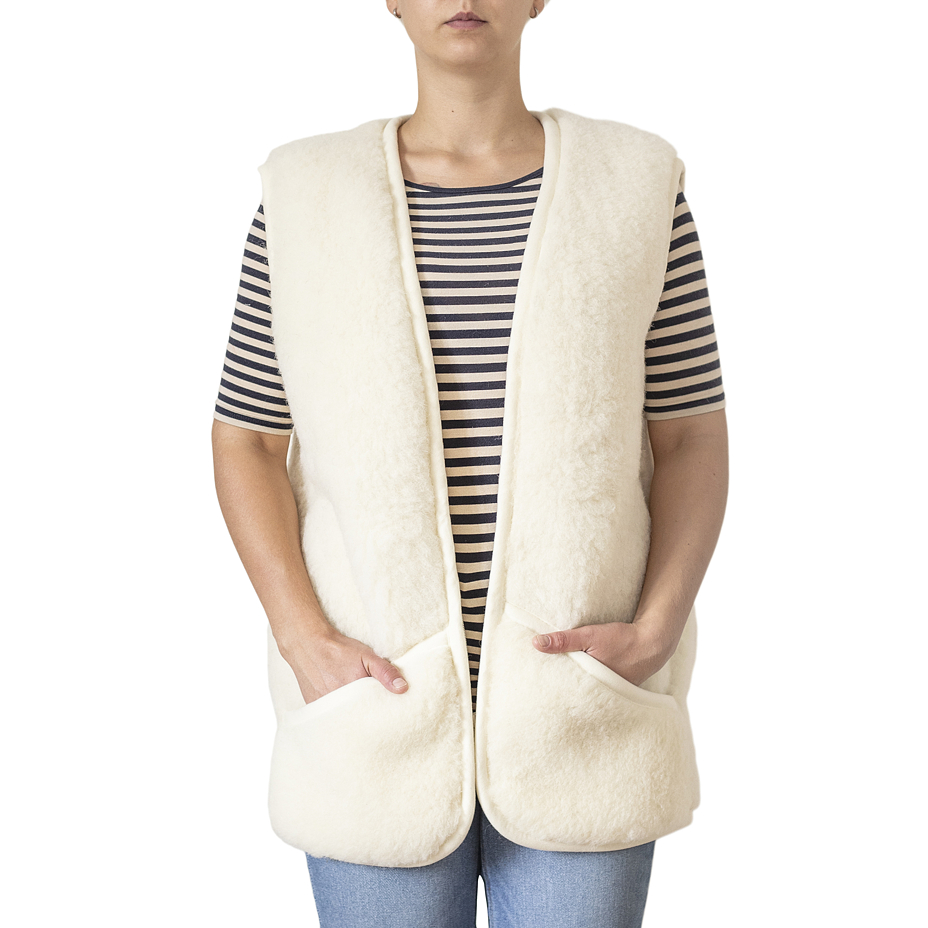 Merino Weste natur