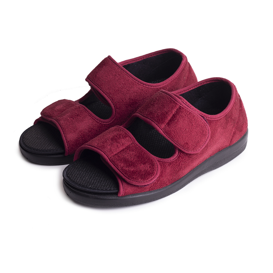 Gesundheitliche Verbandschuhe offen rot
