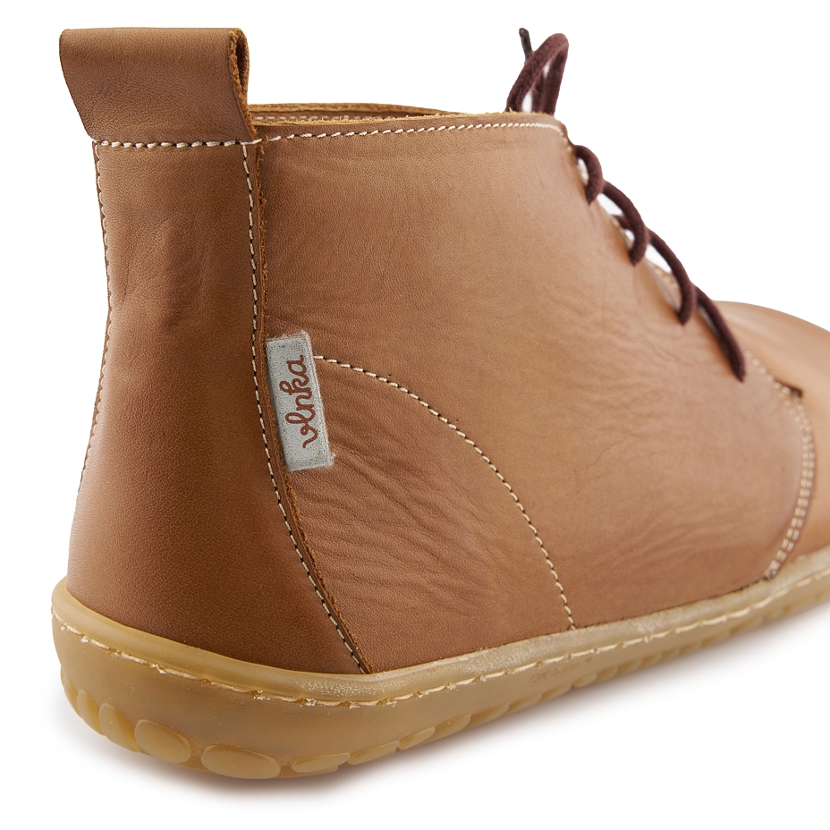 Lederschuhe barefoot für Damen Otilia braun