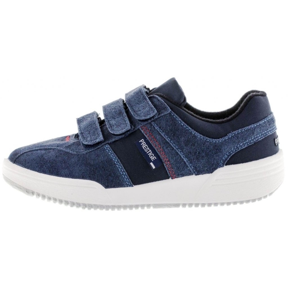 Ledersneakers mit Klettverschluss Prestige denim