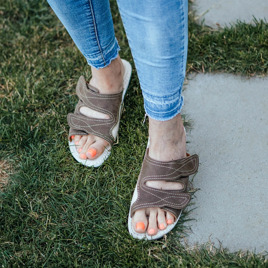 Damen Gel-Slipper für Hallux Milada braun