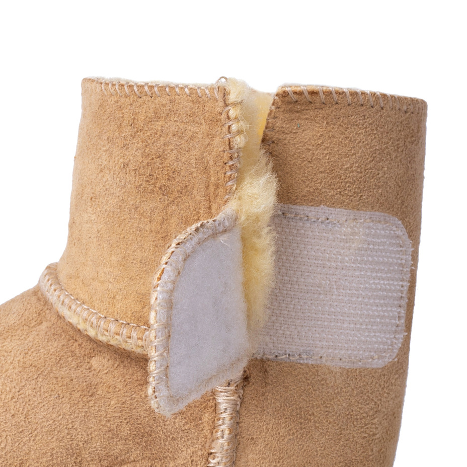 Babyschühchen mit Lammfell beige