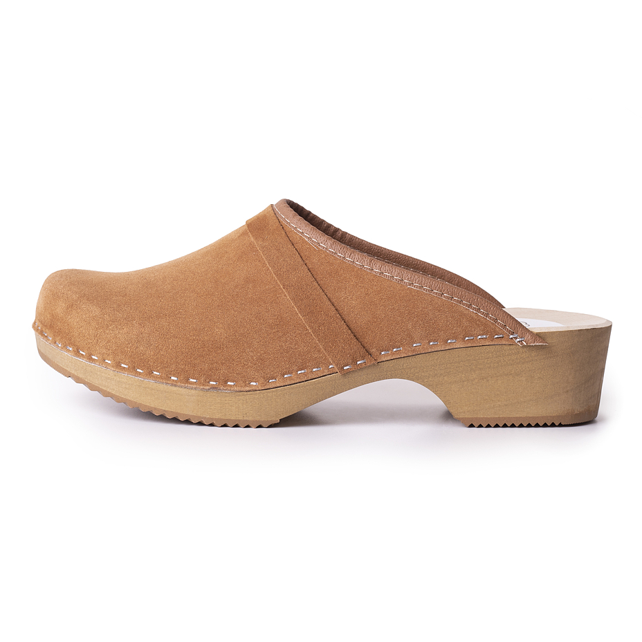 Anatomische Clogs aus geschliffenem Leder für Herren braun