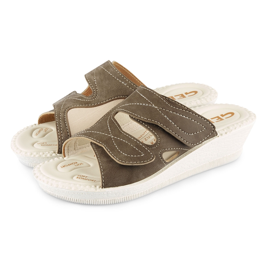 Damen Gel-Slipper für Hallux Milada braun