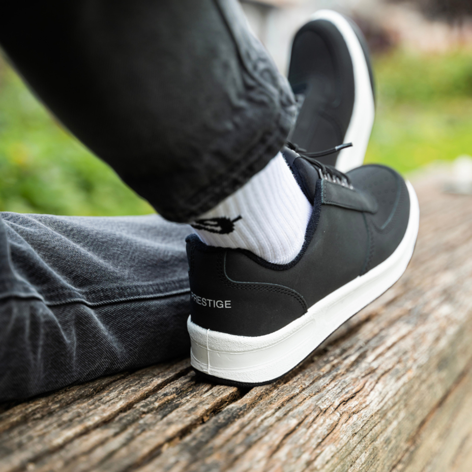 Ledersneaker Prestige Woolee schwarz