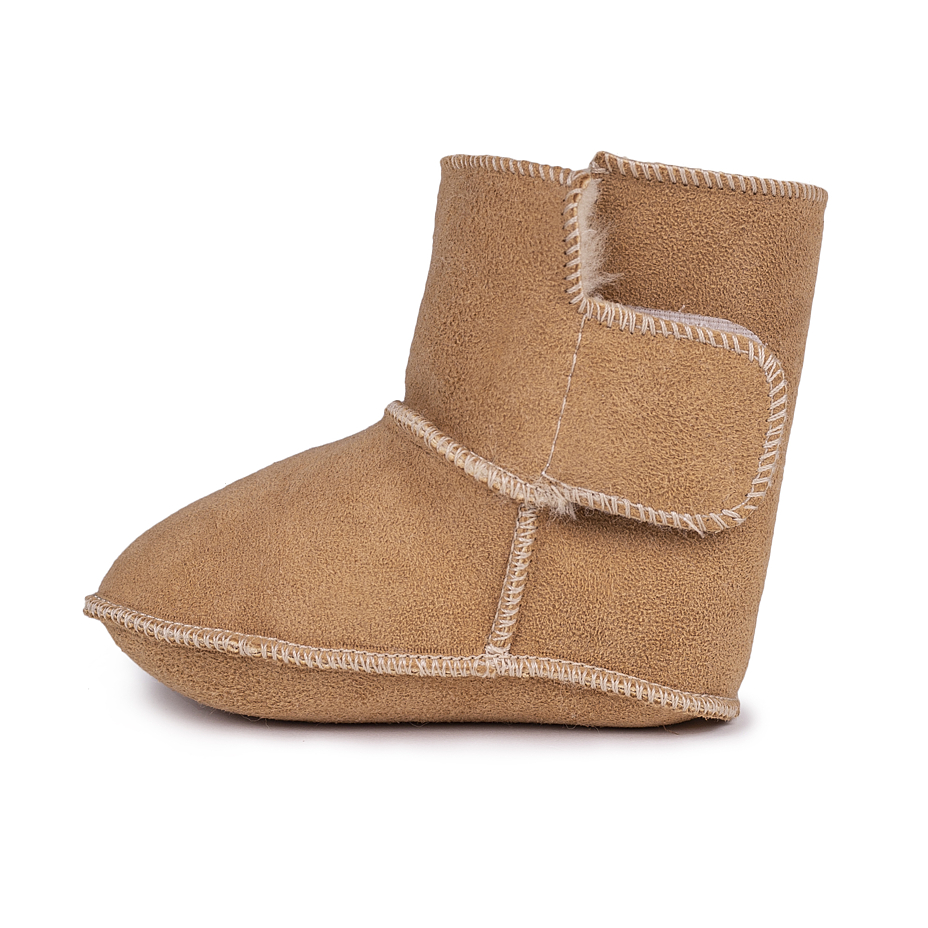 Babyschühchen mit Lammfell beige