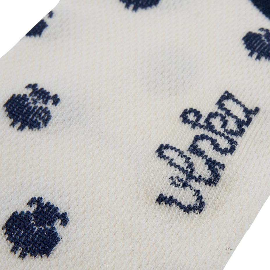Sommer-Merino-Kindersocken "Schäfchen" blau