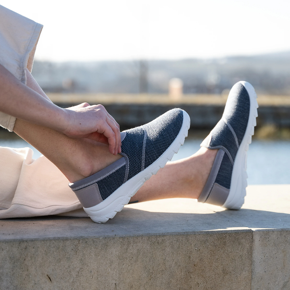 Damen-Slip-On-Sneakers blau