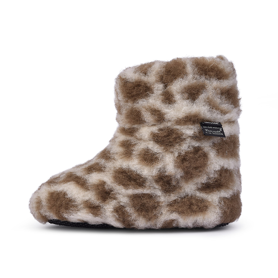 Kinder TV-Hausschuhe aus Merinowolle, Giraffe
