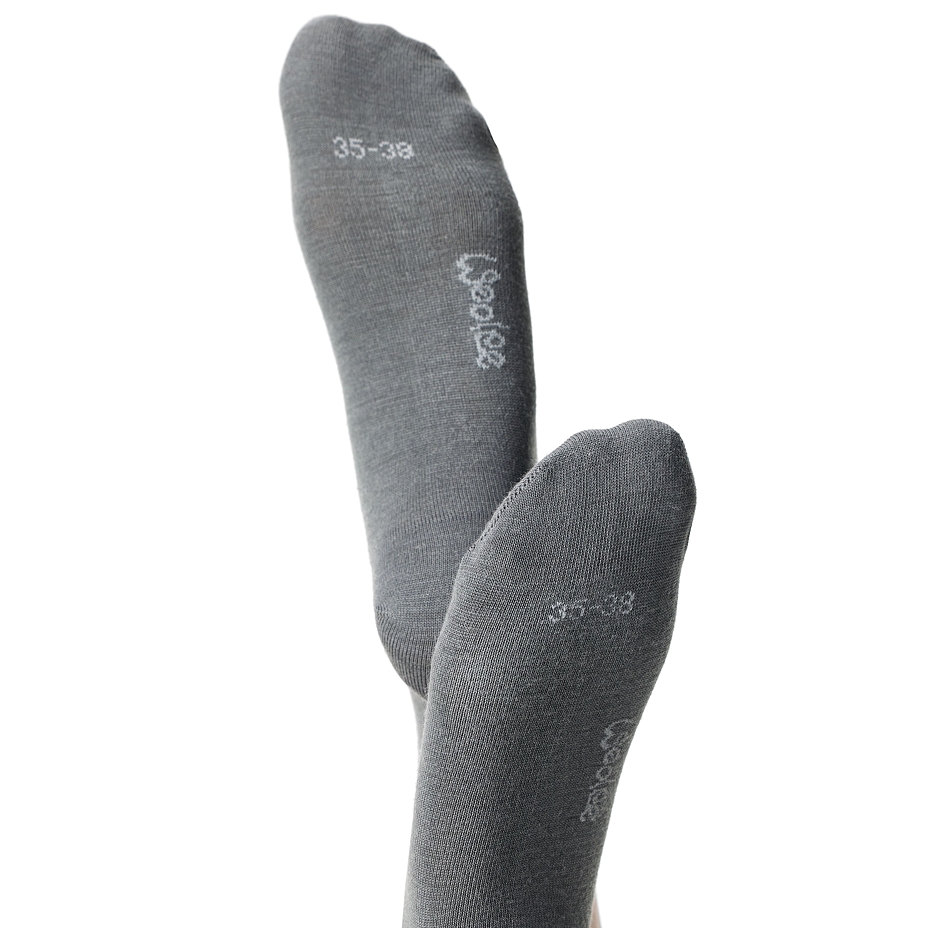 2 Paar Sommersocken Merino grau