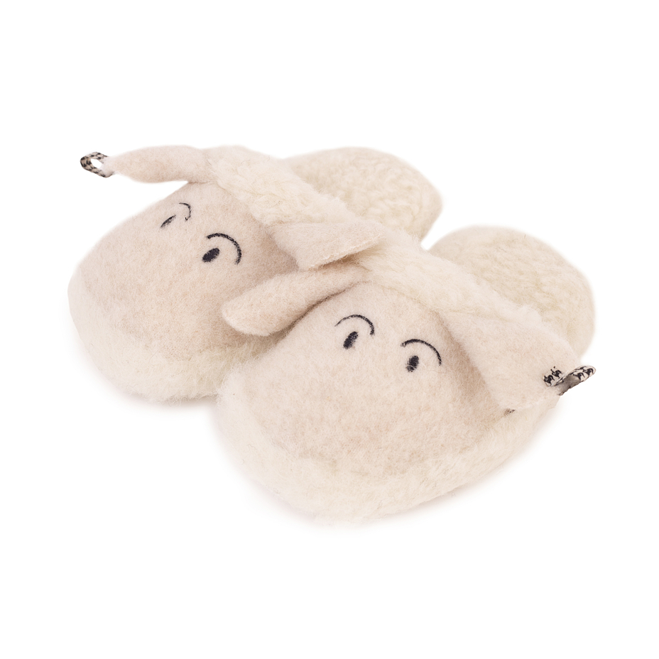 Kinderpantoffeln mit Schafwolle Schaf