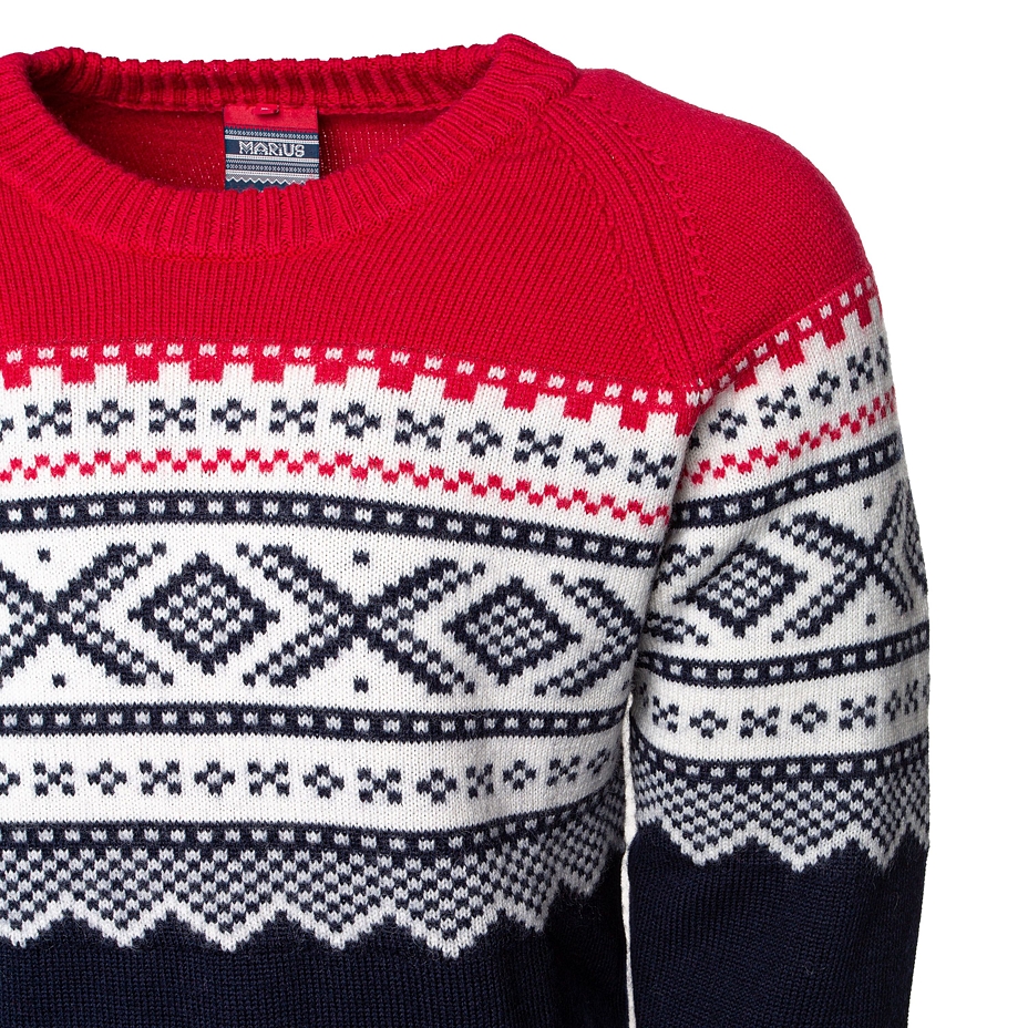 Herrenpullover Ulvang Marius Roundneck rot