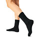Schafsocken Merino mit Gesundheitssaum schwarz